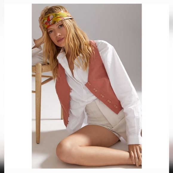 Pink Vest Anthropologie NWT Size 10 - Picture 1 of 5
